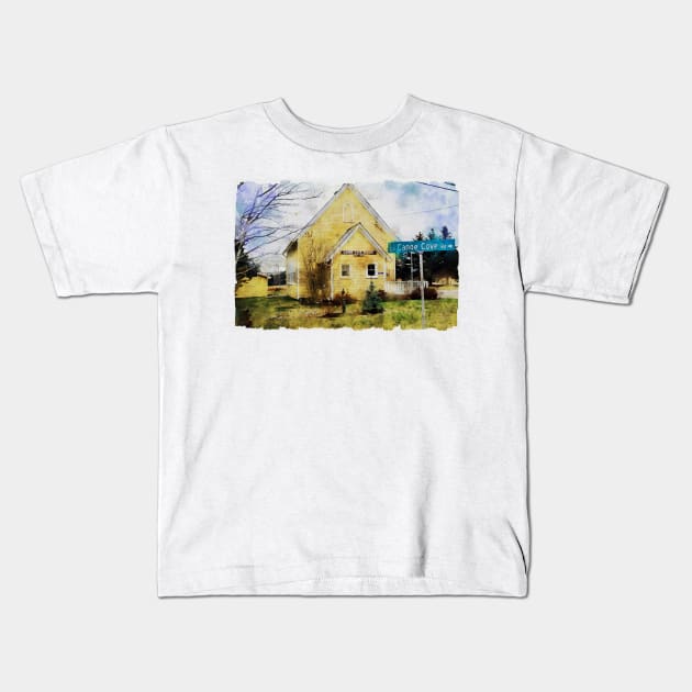 Canoe Cove School PEI Art Kids T-Shirt by Robert Alsop